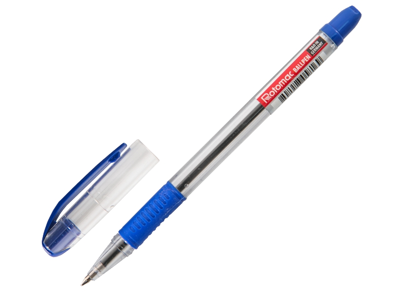 Ручка шариковая - синий стержень/прозрачный корпус "Rotomac-Free ball" (Rotomac)