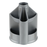 Подставка д/канцелярских принадлежностей "Mini Desk" вращающийся без наполнения серый металлик (Стамм)