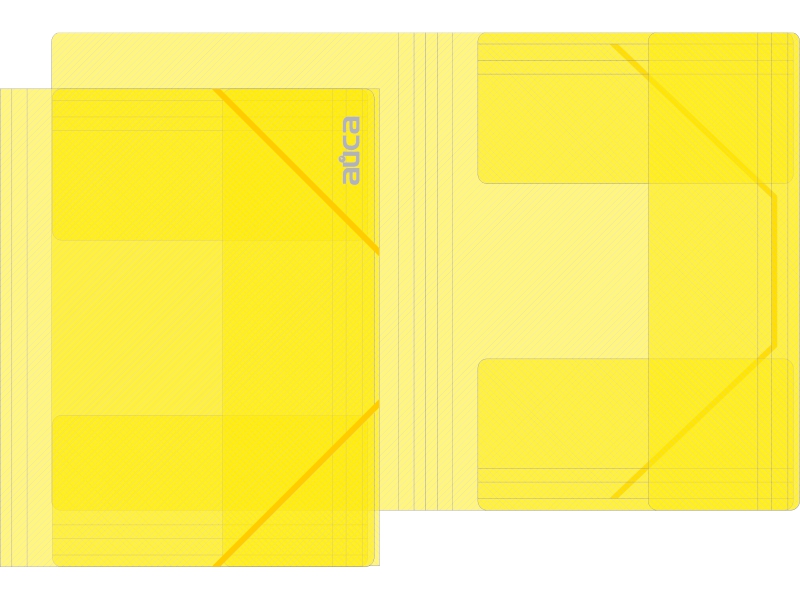 Папка с резинкой - А4 прозрачно желтый (245х318мм.) "Айса" толщина пластика 0.40мм. (Shantou Yuansheng Industry)
