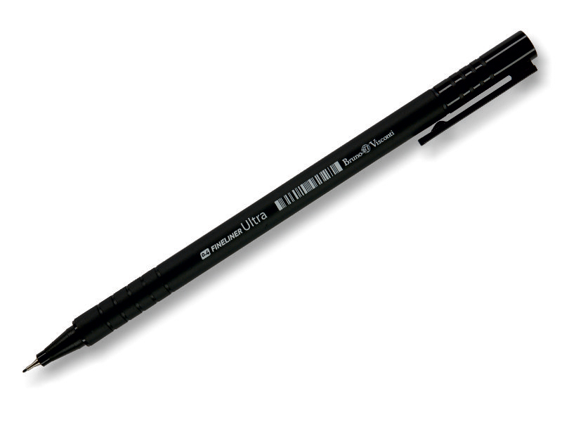 Ручка капиллярная - черная 0.4мм. "ULTRA" (Bruno Visconti)