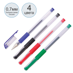 Ручки гелевые в наборе -  4цв. 4шт. 0.5мм. синий/черный/красный/зеленый стержень "Dolce Costo"(ФинСиб)