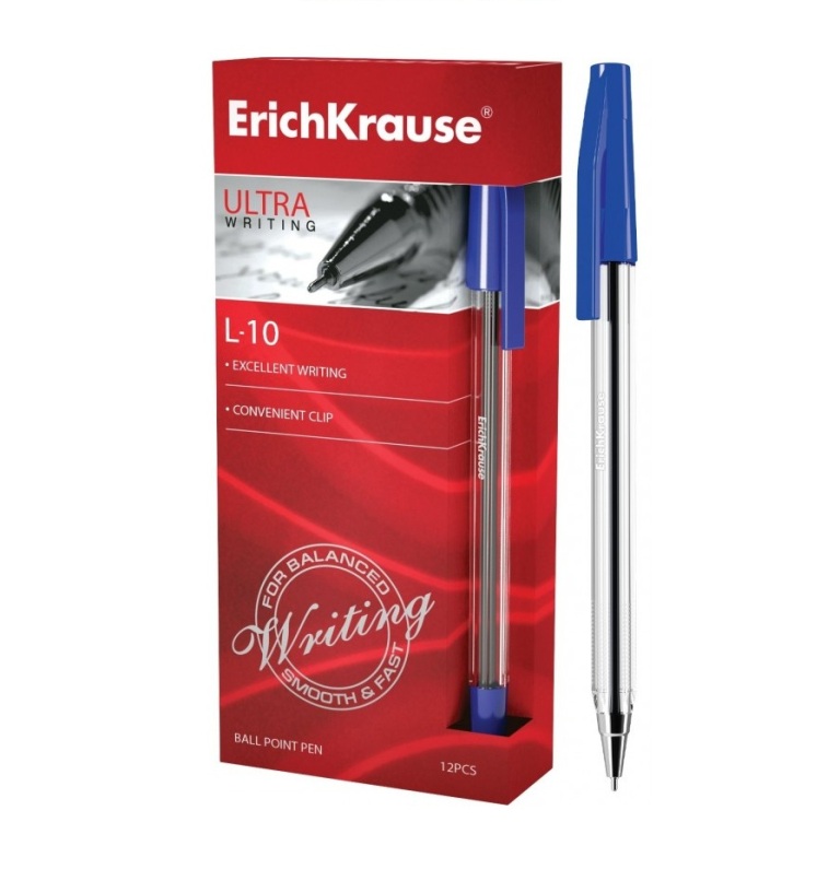 Ручка шариковая - синий стержень "Ultra L-10" 0.26 мм. (ErichKrause)