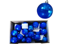 Украшение новогоднее подвесное елочное - 6х6х6см. "Шар" синий (Феникс-Презент)