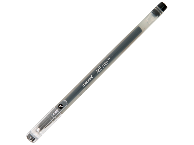 Ручка гелевая - черный стержень "NEW JELL LINE" (MonAmi)