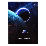 Тетрадь - А4  96л. клетка "КОСМОС" твердый переплет (Феникс)