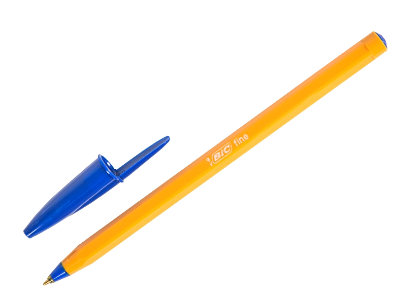 Ручка шариковая - синий стержень "ORANGE" (BIC)