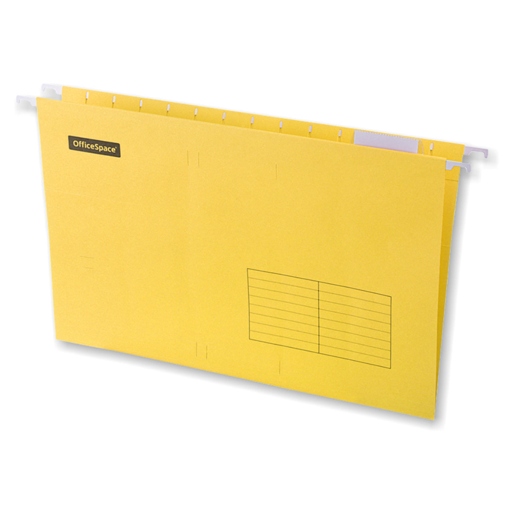 Папка подвесная - А4+ 365х240мм желтый "OfficeSpace Foolscap" картон (OfficeSpace)