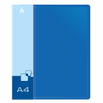 Папка с 4 кольцами - А4 синий "Бюрократ" (Silwerhof)