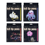 Фломастеры - 18цв. "BLACK EXCELLENCE" с утолщенным стержнем (Bruno Visconti)