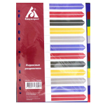 Разделитель пластиковый - 12част. цветной А4 (Silwerhof)