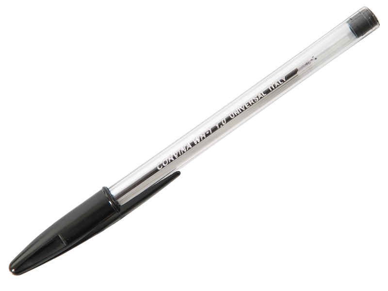 Ручка шариковая - чёрный стержень "CORVINA WH-T" (U)