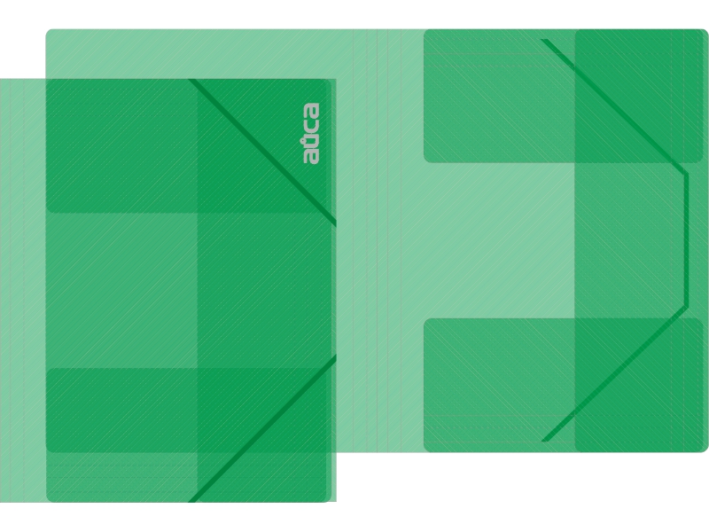 Папка с резинкой - А4 прозрачно зеленый (245х318мм.) "Айса" толщина пластика 0.40мм. (Shantou Yuansheng Industry)