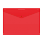 Папка с кнопкой - A4 красный 0.012мм "Бюрократ" Eco (Silwerhof)