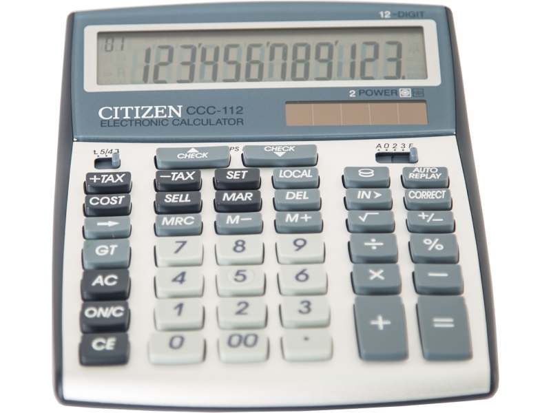 Калькулятор - 12раз. "CITIZEN" CСС-112WB (CBM)