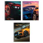 Тетрадь - А5  96л. клетка "На скорости" на гребне (Академия)