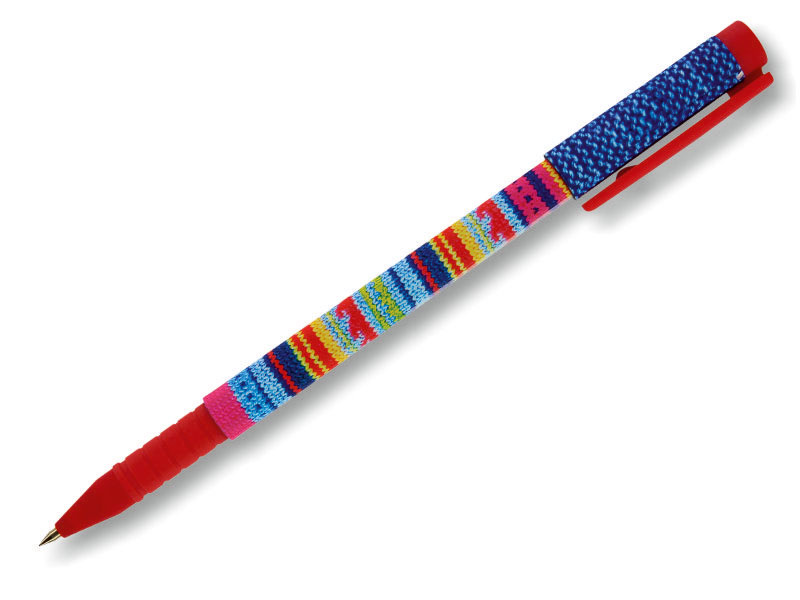 Ручка шариковая - синий стержень 0.5мм. "FunWrite. Модный свитер" (Bruno Visconti)