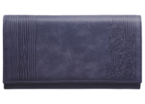 Портмоне кожаное женское - синий "Сюита" (Мальченок)