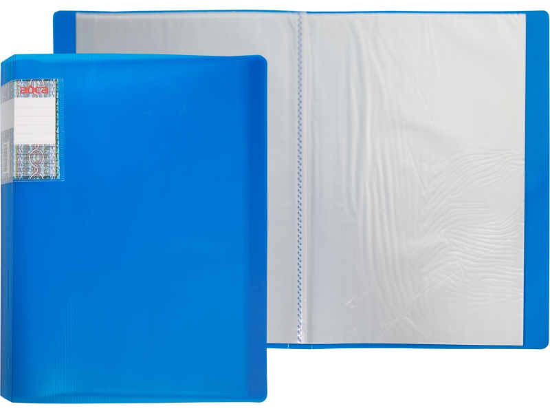 Папка с файлами - А4 30 прозрачно темно-синий неон. (236х24х308мм.) "Айса" толщина пластика 0.70мм. файла 0.25мм. (Shantou Yuansheng Industry)