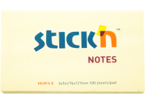 Бумага д/заметок - 76х127 жел. (HOPAX)