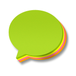 Бумага д/заметок - 100л. 4цв. неон. "Lamark. Диалог" фигурная (ФинСиб)