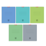 Тетрадь - А5  12л. клетка"Однотон Микс" син. (Академия)