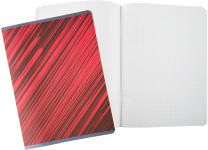 Тетрадь - А4  80л. клетка "Красные полосы" скругл.углы 20.0х27.5см. (Канц-Эксмо)