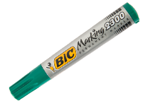 Маркер перманентный - зелёный скошенный (BIС)