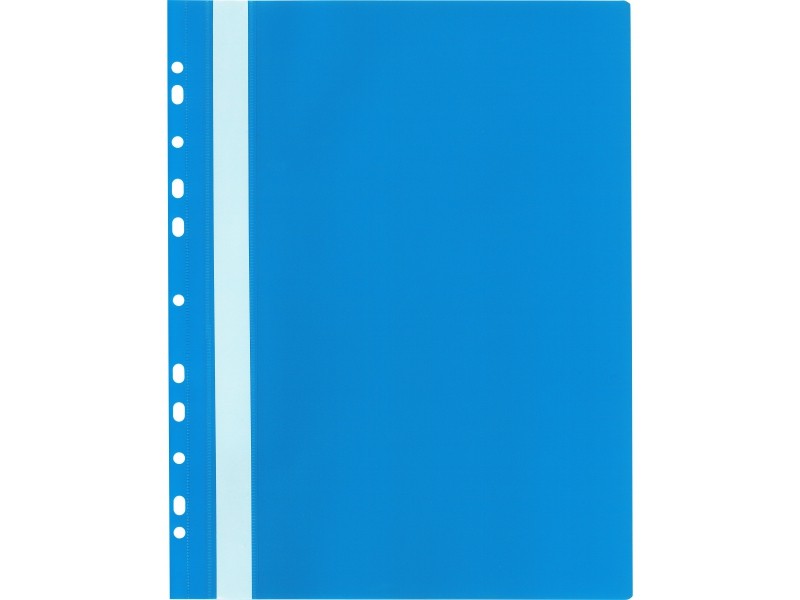 Скоросшиватель пластиковый - синий с перфорацией (М.З)