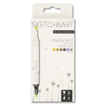 Скетчмаркеры перманентные в наборе -  6цв. "SKETCH&ART. Архитектура" двусторонние в картонной упаковке (BrunoVisconti)