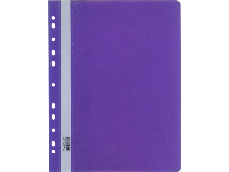 Скоросшиватель пластиковый - фиолетовый "Classic" с перфорацией (Silwerhof)