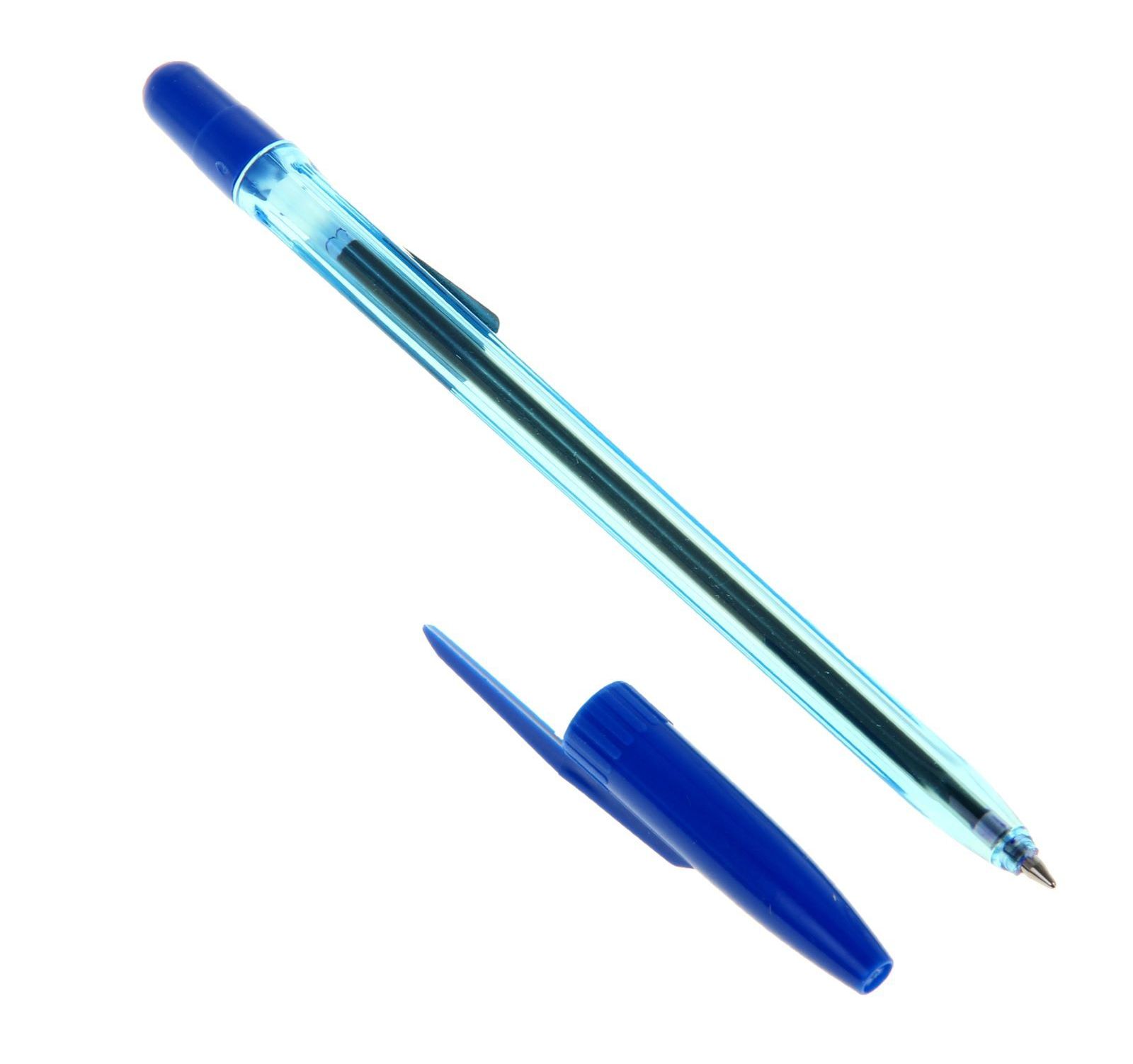 Ручка шариковая - синий стержень "Офис" 0.7-1.0мм. тонированный корпус (Стамм)