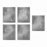 Тетрадь - А5  48л. клетка "Sev Silver City Sev" (Академия)