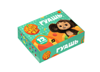 Гуашь в наборе - 12цв. 17.5мл. "Чебурашка" (Мульти-Пульти)