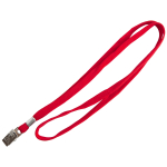Ремешок д/бейджа в наборе - 10 шт клип текстиль красный (Silwerhof)