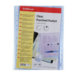 Файл в наборе - А4 100шт. 30мкр. "Clear Standard" цветной (ErichKrause)