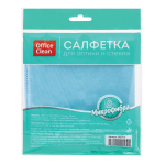Салфетка д/оптики и стекла плотная микрофибра 30х30см синий (OfficeClean)