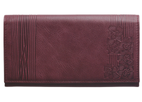 Портмоне кожаное женское - бордо "Сюита" (Мальченок)