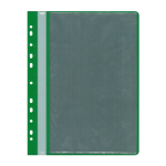 Папка с файлами - А4 10 зеленый 0.12/0.16мм "Бюрократ" с перфорацией (Silwerhof)