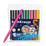 Фломастеры - 12цв. "Kids Space Animals Super Tip Ultra Washable" (ErichKrause)