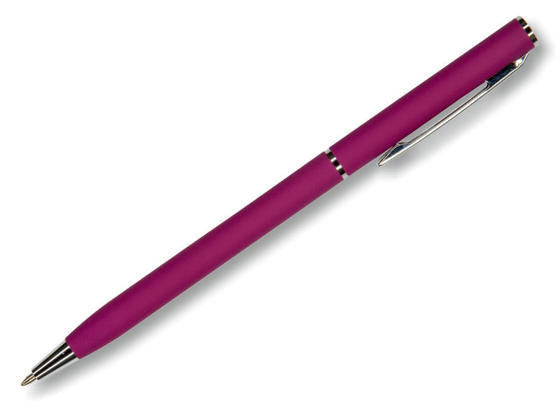 Ручка шариковая автоматическая - синий стержень 0.7мм. "PALERMO" бордовый металлический корпус (Bruno Visconti)