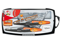 Готовальня - 9 предметн. "Metal Opеn" (Maped)