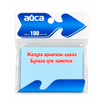 Бумага д/заметок - 51х76 100л. голубой с клеевым краем "Pastel" (Айса)