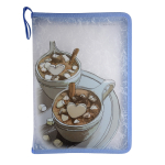 Папка с замком - А4 "Кофемания горячий шоколад" с окантовкой (Альт)