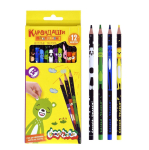 Карандаши в наборе цветные - 12цв. "С ПЕРСОНАЖАМИ" (Каляка-Маляка)
