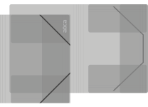 Папка с резинкой - А4 прозрачно серый (245х318мм.) "Айса" толщина пластика 0.30мм. (Shantou Yuansheng Industry)