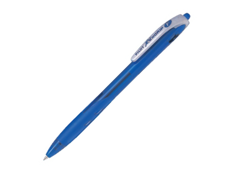 Ручка шариковая автоматическая - синий стержень 0.7мм "REXGRIP" (PILOT)