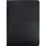 Ежедневник датированный - 2026г. А5 черный "VELVET" (GSF)