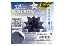 Бумага цветная в наборе д/оригами - 95х95 32л. "Bascetta звезды" (FOLIA)