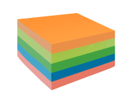 Бумага д/заметок - 51х51 250л. 5цв. "Lamark" неон (ФинСиб)