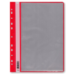 Папка с файлами - А4 20 красный с перфорацией (Стамм)